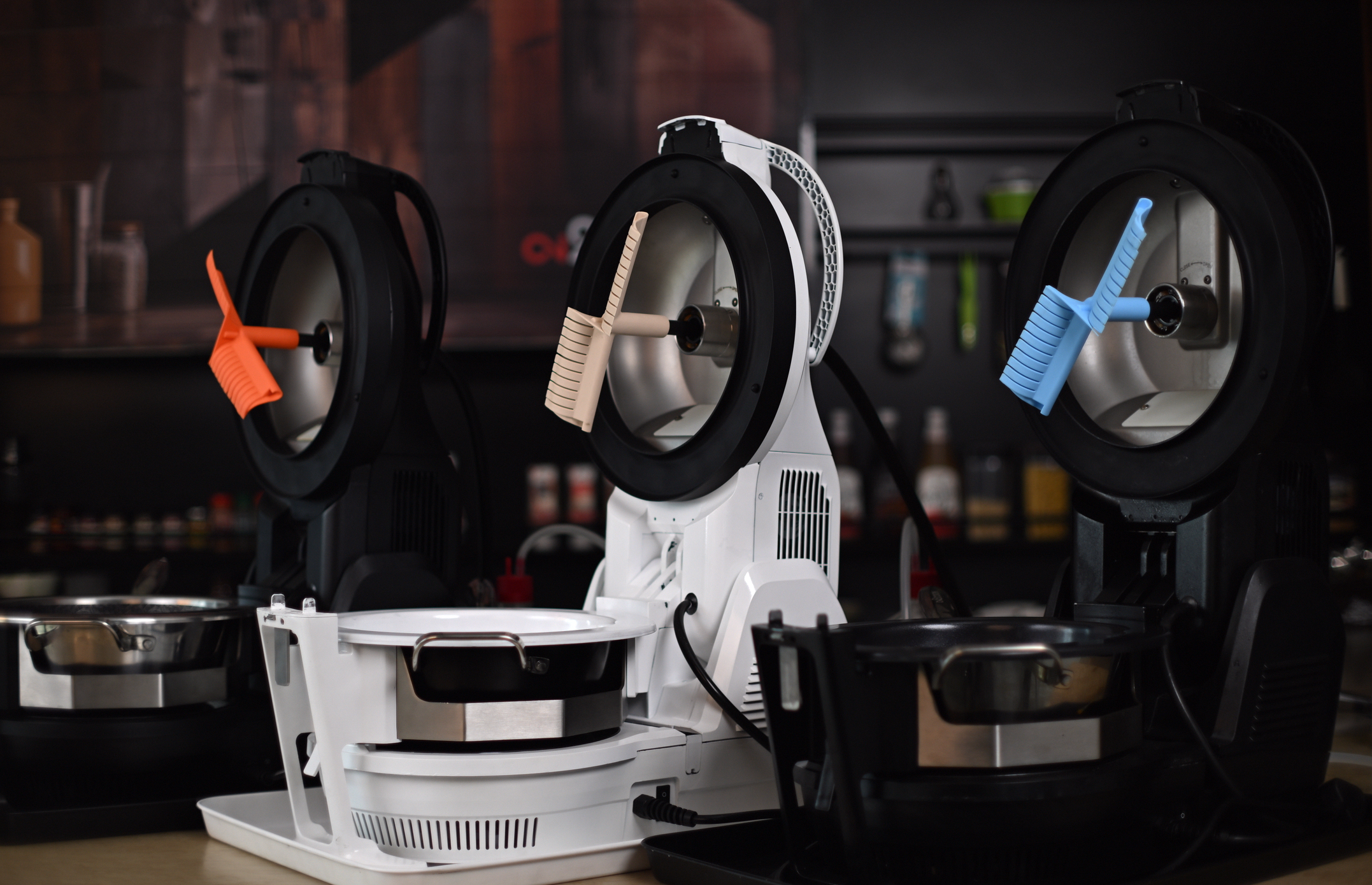 Three On2Cook devices in the On2Cook kitchen